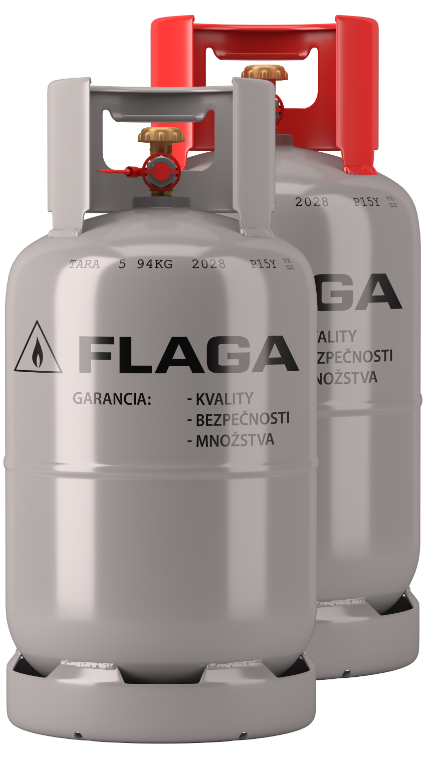 The steel gas cylinder - 5 kg