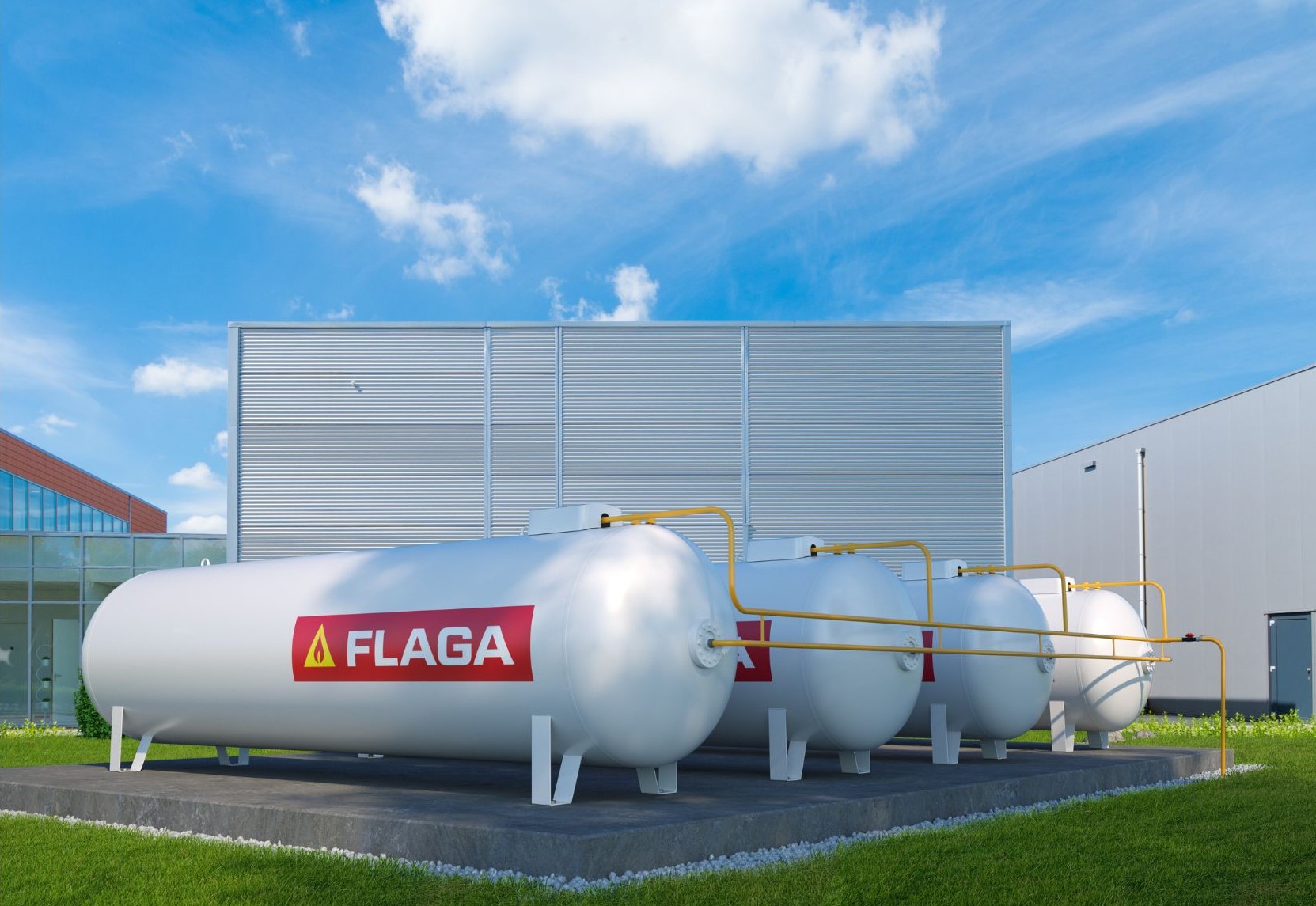 Gas heating for industrial facilities in areas without access to the gas grid